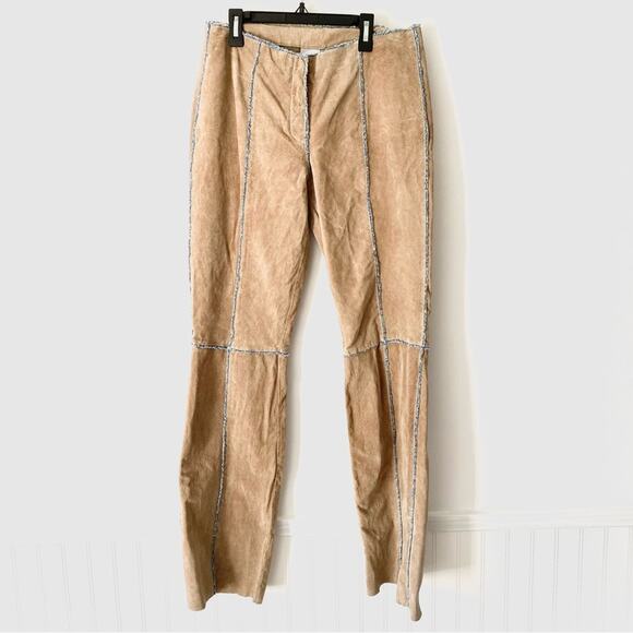 Wilson’s Leather Y2K Suede denim patchwork pants size 10 BOHO - Picture 1 of 9